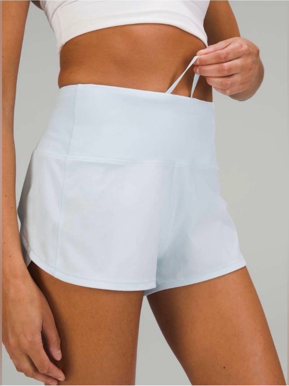 lululemon athletica Light Blue High-Rise Athletic Shorts